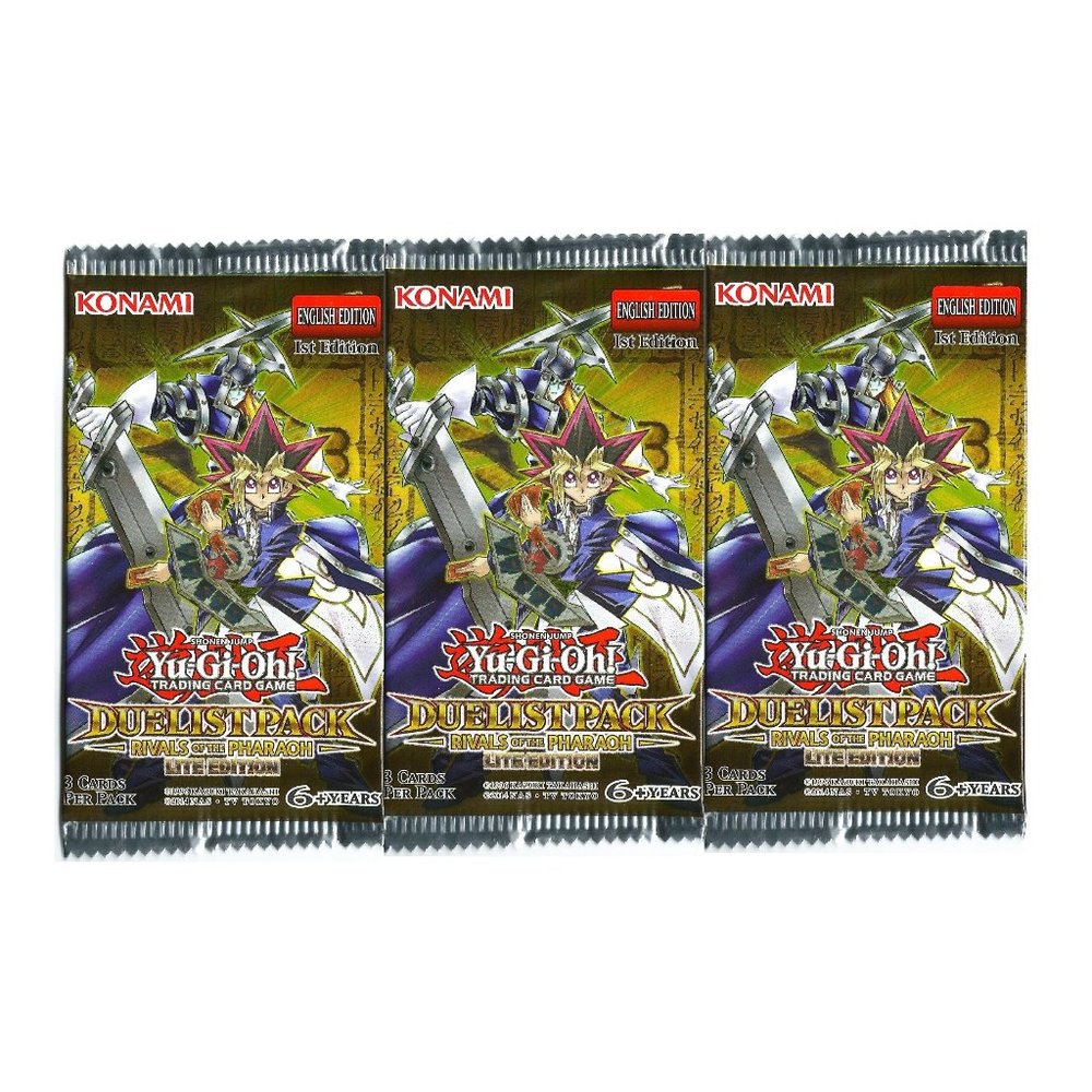 NEW (3) PACKS INCLUDED ~ YU-GI-OH CARDS - DUELIST PACK: RIVALS OF THE PHARAOH